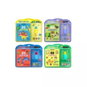 시온티앤지 블루래빗 콩콩 스티커 스탬프 공룡 + 바다동물 + 반려동물 +야생동물 4종세트 / 스티커놀이 스