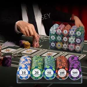 포커칩 게임 텍사스 숫자칩 카지노칩 보드게임 1+2+5+10+20 동전 홀덤