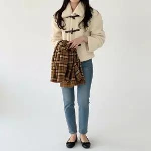 [신상오픈런]|CCJ6D2B|여성용 겨울 양털 더블 숏 자켓 아우터