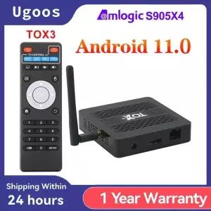 Ugoos-TOX3/TOX3 TV 박스  안드로이드 11 Amlogic S905X4 셋톱 2.4G/5G BT4.1 MP3 AAC WMA RM FLAC
