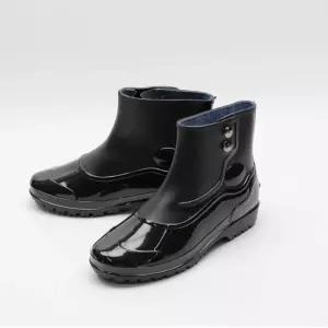 [모두모아]남성 왕발 빅사이즈 발목 장화 단추장화 발목장화 오토바이신발 작업장화 주방장화