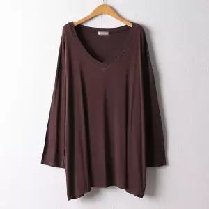 [아이우먼] 여리브이넥롱티셔츠 RAF084M602 빅사이즈_P417585954