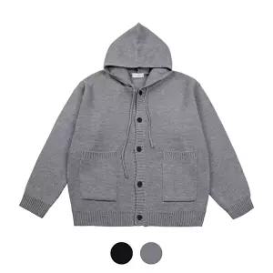[모로엠]남성 캐주얼 단추 후드 니트 가디건 5N-CA-HEAVY
