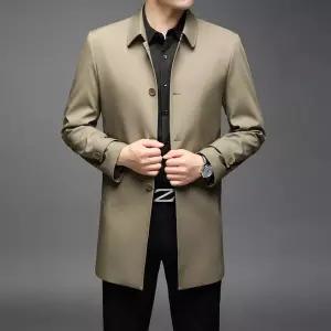 롱 하프 캐주얼 남자 오버 슬리브 봄가을 긴팔 트렌치 코트 오버사이즈 중장기 터틀넥 사이즈 카라 패피3