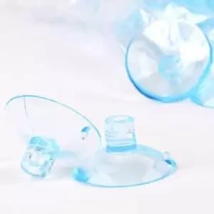 [생활] 압축고무 흡착판 큐방 40mm 250개입 투명 부착 거치대 고정