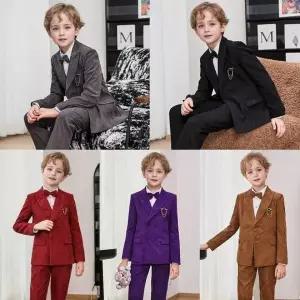 턱시도 세트 정장 코듀로이 헨리 브레스티드