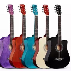 어쿠스틱 기타 초보자 핑크 포크 스타일 입문용 독학용