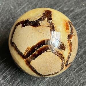 천연 Septarium 크리스탈 볼 락 광택 석영 구 스톤 장식 수집 레이키 힐링