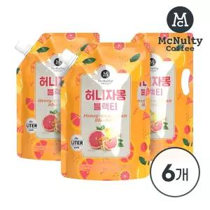 맥널티 아이스 파우치 허니자몽 아이스티 1L 6입