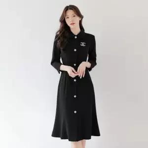 XXL까지) 시오라 새틴배색카라 머메이드 원피스 봄 가을 하객룩 오피스룩 모임룩 격식룩 빅사이즈