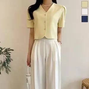 [셀러허브]브이넥 여성 썸머 러블리 데일리 자켓 LDN-20250008 (S45924243)