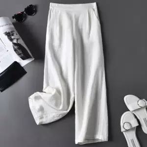 [이지커머스](사이즈추가) 정장바지 오피스룩 와이드 린넨팬츠 여성바지 린넨바지 일자핏바지 팬츠