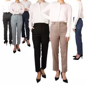 [이지커머스]슬로슬랙스 여자 정장바지 스판 일자팬츠 춘추하계 스판바지 스판팬츠 일자바지 여자바지