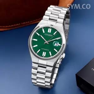시티즌 NJ0150-81X 오토매틱 사파이어 츠요사 딥그린 남자 메탈 시계 d