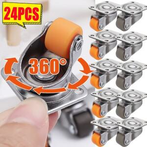 고무 360을 갖춘 범용 휠 가구 캐스터 ° 회전 도르래 쓰레기 보관 상자 헤비 듀티