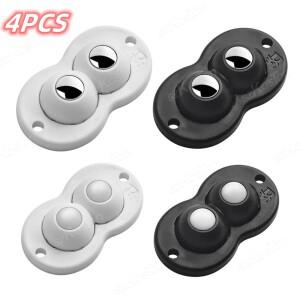 4PCS 마그네틱  비 천공 범용 휠 가구 기본 롤러 볼  스테인레스 스틸 나일론 캐스터 손수레 침묵