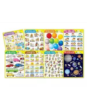 [퍼니메이커]어린이집 유치원 아이방 학습 벽그림 화보 꾸미기 8종 인테리림 패브릭포스터 키즈포스터 동물