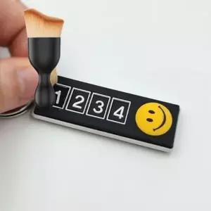 ( )스마일 키홀더 번호판 키링 차키 열쇠고리 키고리 다용도 먼지 브러쉬 세트