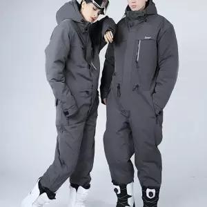 스키장 방한 방수 상하의 방풍 스키복 일체형 점프수트 남녀 스노우보드복