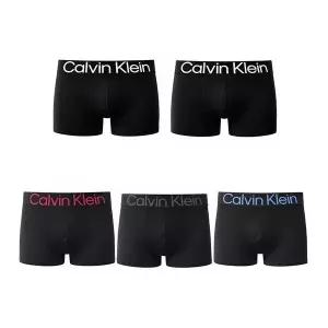 CK 캘빈클라인 볼드로고 마이크로 5팩 로우라이즈 트렁크 남성 팬티 블랙 NP2716O-