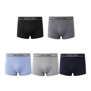 CK 캘빈클라인 비스코스 블렌드 5팩 로우라이즈 트렁크 남성 팬티 블랙 다크그레이