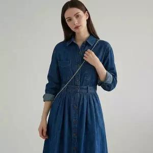 [휴드]밀렌리 블루 데님 롱 원피스_P417615584