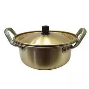 ( )황냄비 노란 양은 라면 냄비 업소 분식집 1.5개 소형 찌게 캠핑 레트로