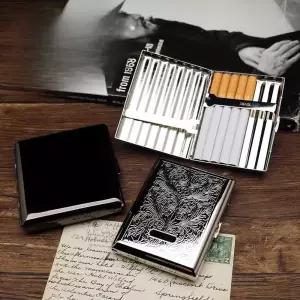 얇은 담배케이스 스틸 담배 철제 케이스 파우치 소형 일반 시가 방수 담뱃갑 담배곽