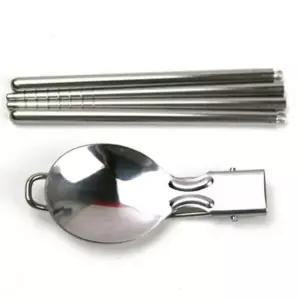 ( )휴대용 접이식 수저세트 등산 캠핑 낚시 캠핑