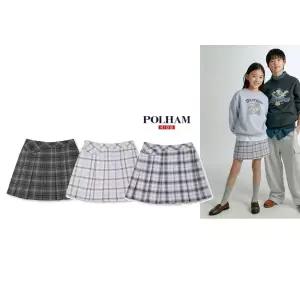 [롯데백화점]폴햄키즈 여아) 체크 플리츠 스커트 PKG2RR2010