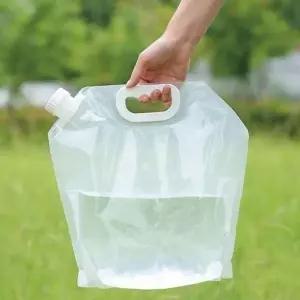 (사이즈 5L)글램핑 야외 대용량 워터백 캠핑 접이식 물통 (5L 10L)