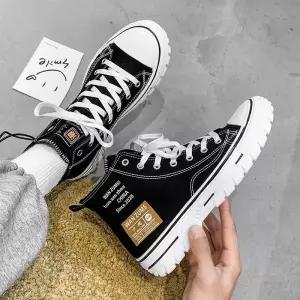 알마센 남성용 보드화 사계절 슈즈 캔버스화 하이탑 ADOR5