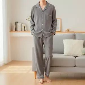 [모스트맘]줄카라파자마세트 남 그레이