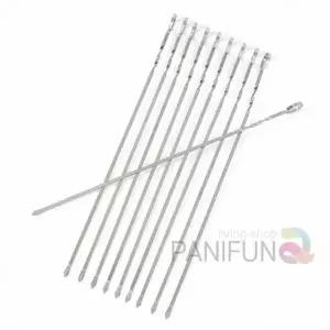 캠핑 바베큐꼬치 10p세트 바베큐꼬챙이 스텐꼬치 소세지꼬치 인스타캠핑 캠핑꼬치구이그릴