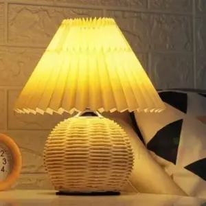 라탄 밝기조절스탠드 R베이지 단스탠드조명 침실조명 테이블조명 테이블스탠드 스탠드등