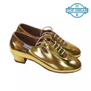 탑드림 남성 라틴댄스화 1000 (금색가죽) 연습화 라틴 라인 모던 사교 째즈 탱고 살사 방송
