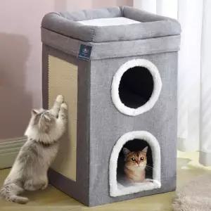 딩동펫 고양이 하우스 숨숨 스크래쳐 복층 방석 네스트