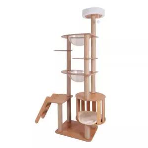 딩동펫 고양이 캣타워 스크래쳐 휴식 놀이 공간 다크우드