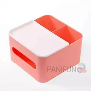 티슈케이스 정리함 핑크 데스크오거나이저 데스크정리함 사무용품정리함 휴지케이스 소품정리함