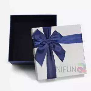 리본 선물상자 21x21 화이트 뚜껑박스 무지선물박스 미니선물박스 종이박스 종이선물박스