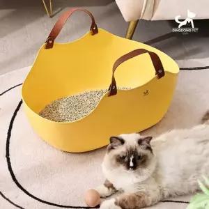 딩동펫 고양이 휴대용 배변 화장실 외출 용품 나드리 바구니