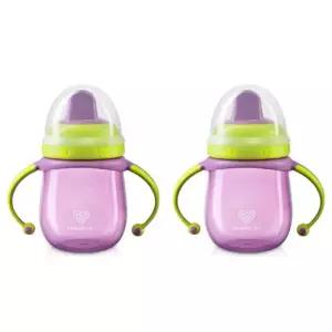 유미 유아컵 스파우트컵 자기주도 휴대용 220ml 퍼플