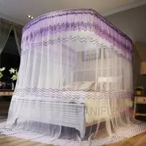 캐노피 침대모기장 120x200퍼플 대형모기장 침대용모기장 사각모기장 침실모기장 공주모기장