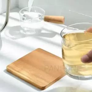 우드 컵받침 2p 우드컵받침대 티코스터 커피코스터 카페코스터 깔끔한컵받침