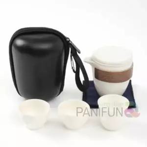 휴대용다도세트 3인 순백S 휴대용차도구 다도잔 차도구세트 보이차다기세트 다관