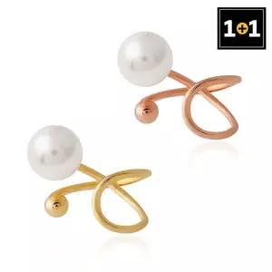 펄크로스링 이어커프 귀찌 한쪽판매) 1+1 이어커프 귀찌 귀안뚫는 로즈골드 링귀걸이