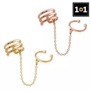 베이직체인 이어커프 귀찌 한쪽판매) 1+1 이어커프 귀찌 귀안뚫는 로즈골드 링귀걸이