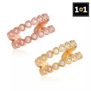 버블라인 이어커프 귀찌 한쪽판매) 1+1 이어커프 귀찌 귀안뚫는 로즈골드 링귀걸이