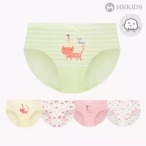 [하프클럽/물랑루즈]냐옹이 순면 여아삼각팬티 아동속옷 5종세트