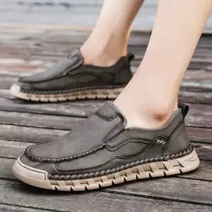 SMK 캐주얼 남성 하이탑 워킹화 봄가을 토오픈 빅사이즈 수제화 리얼 가죽 슈즈 JEN3